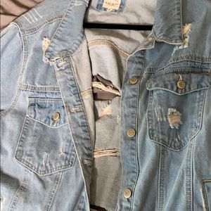 Super distressed jean jacket